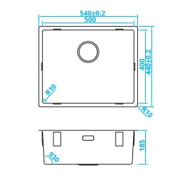 CARESSI Basic Line RVS spoelbak 50x40 met vernieuwde geïntegreerde plug CABLPP50R10 vertalen naar het Fins wordt:

CARESSI Basic Line ruostumaton teräs allas 50x40 uudistetulla integroidulla 
