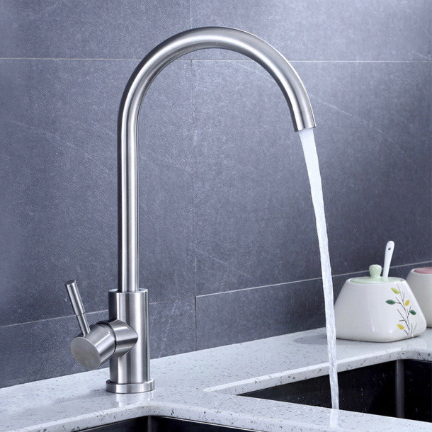Ausmann Inox Square kitchen faucet swivel spout full stainless steel 1208958308 - Productafbeelding