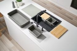 Franke Universal-accessoire alles-in-één set 5, snijplank, inzetbakje, afdruipmat en opbergbakje 112.0655.489