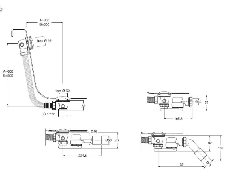 Waterevolution bath overflow with push to open chrome 1208958390