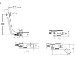 Waterevolution badoverloop met push to open Gun Metal 1208958403