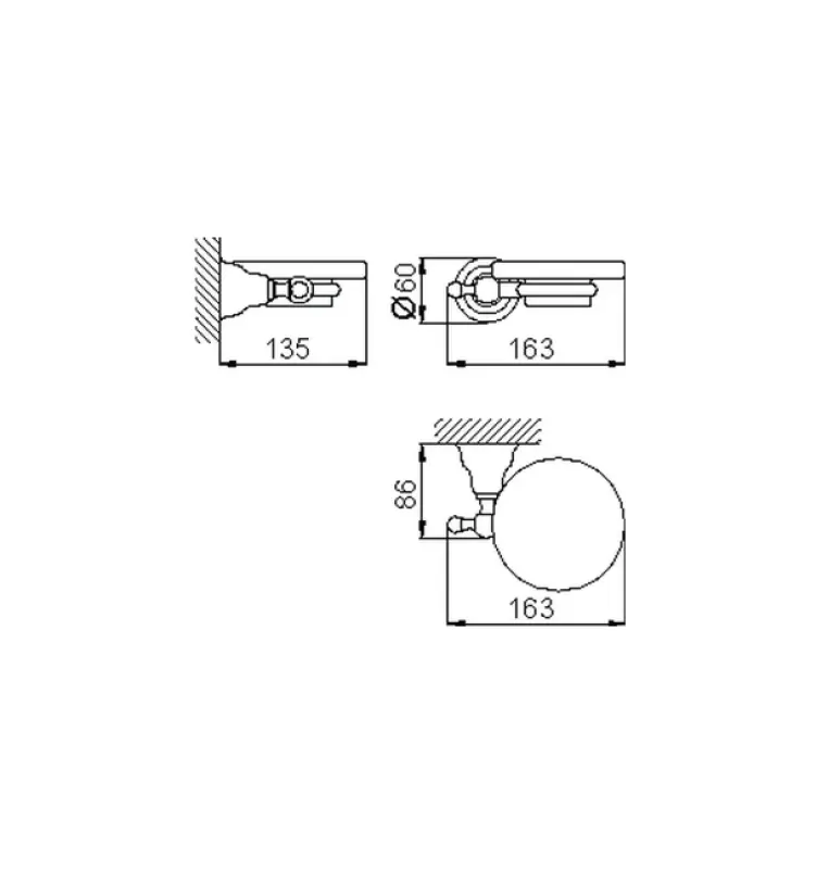 Huber Croisette Klassinen Saippuateline Pronssi-Keramiikka 4022.01H.BA