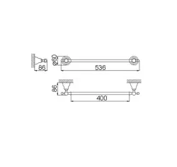 Huber Croisette Klassinen Pyyheteline 40cm RST 4012.01H.AC