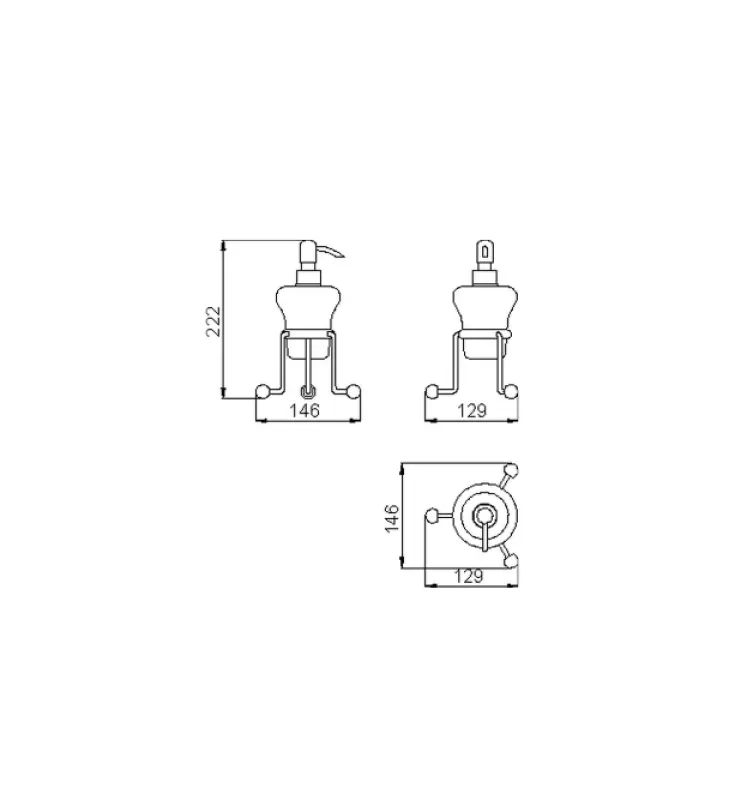 Huber Croisette Klassinen Saippua-annostelija RST-Keramiikka 4030.01H.AC