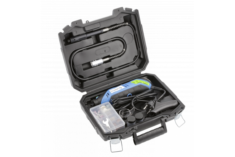 Hoegert Mini-hiomakone laukussa sisältäen 184 lisävarustetta 1208960199 HT2E101