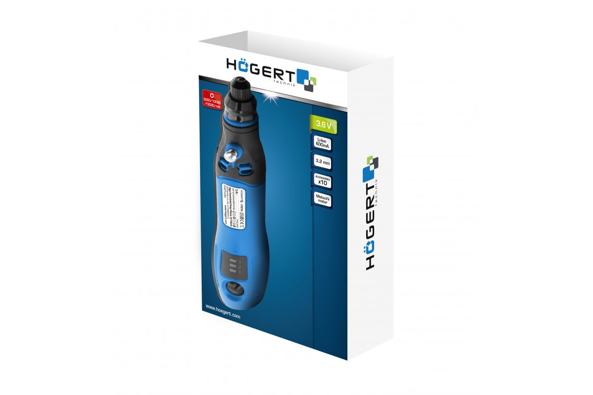 Hoegert Mini-akkukäyttöinen hiomakone 1208960201 - Productafbeelding 2