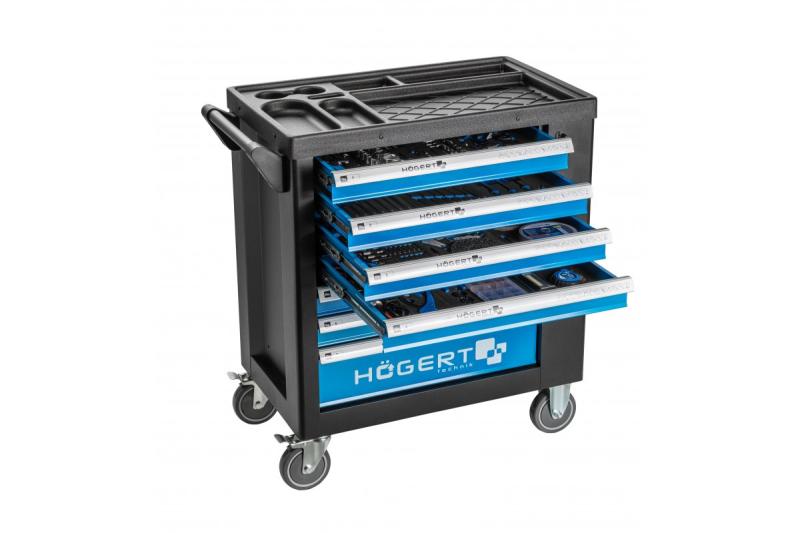 Hoegert 7-laatikkoisen työkalukaappi sivuovella ja 544 lisävarusteella. 1208962010