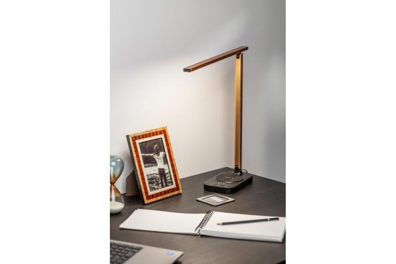 Decor Desktop lamp Bressi 8W 450lm AC220-240V 3-CCT Wireless Charging USB PF>0 5 RA>80 Black / Gold 1208962479