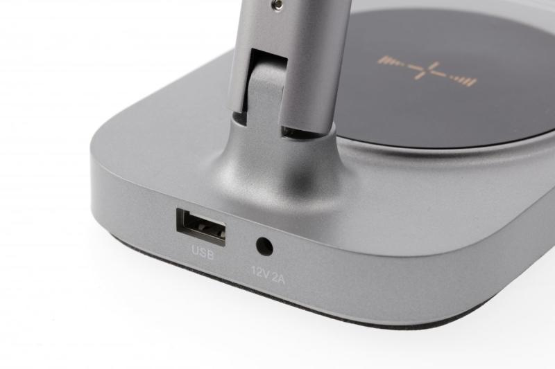 Decor Bureau lamp Bressi 8W 450lm AC220-240V 3-CCT Langaton Lataus USB PF>0,5 RA>80 Harmaa 1208962480