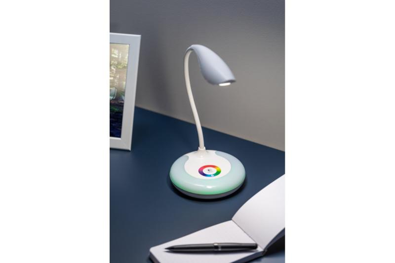 Sier Tafellamp GALACTIC LED 5W 240lm 5V DC 4000K RGB basis USB-laden wit lichaam 1208962485