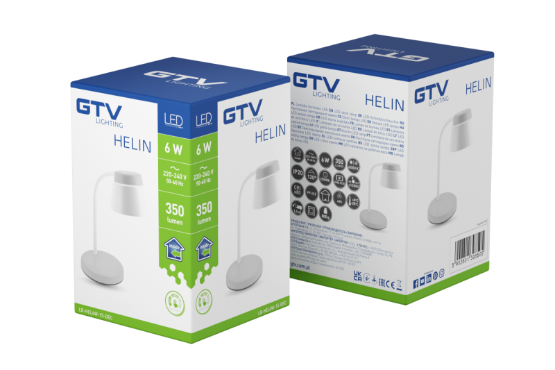 Decor Desktop lamp Helin 6W 350lm AC220-240V 3-CCT PF> 0 5 RA>80 Grey 1208962491