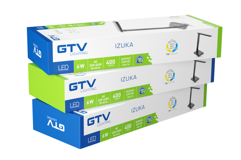 Decor IZUKA LED-pöytälamppu 6W 400lm AC220-240V 50/60Hz CCT induktiolaturi musta. 1208962497