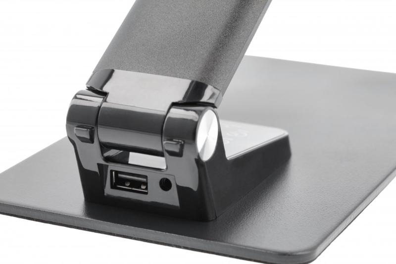 Decor Bureaulamp Loneos 12W 700lm AC220-240V 3-CCT 5-portainen himmennys RA>80 USB musta 1208962502