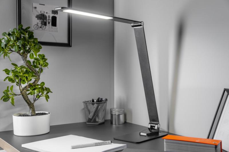 Decor Bureaulamp Loneos 12W 700lm AC220-240V 3-CCT 5-portainen himmennys RA>80 USB musta 1208962502