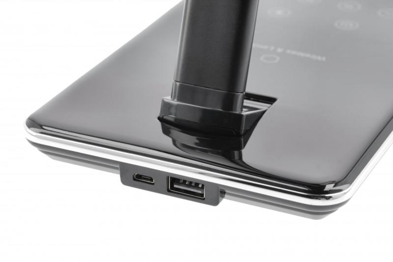 Decor Pöytälamppu Tritton 6W 340lm AC220-240V 4-CCT Langaton Lataus USB PF>0.5 RA>80 musta 1208962518