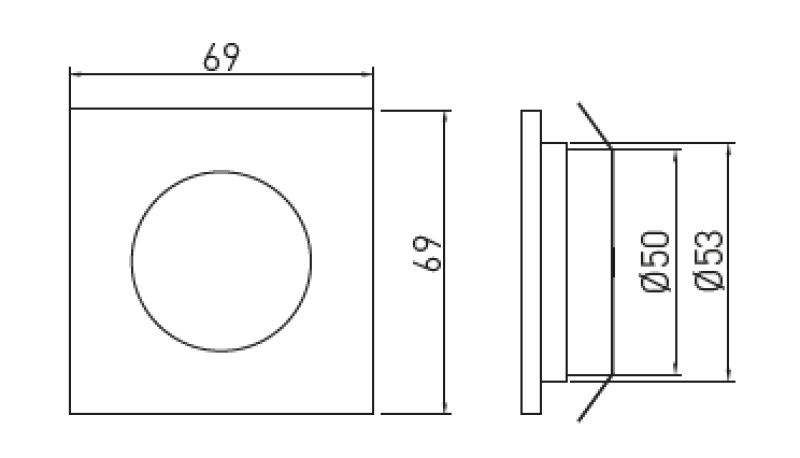 Decor Marbella Keittiön valaistussetti, jossa 3 neliön muotoista upotettavaa valaisinta, lämmin valkoinen valaistus 1208962909