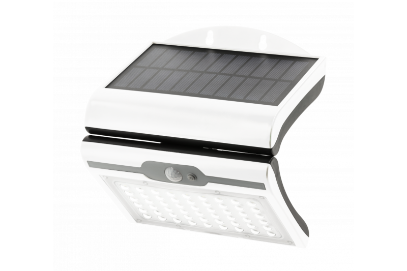 RAMOS Solar Facade Luminaire with Motion/Dusk Sensor, 50W, 300lm, 3,7V 1800mAh, IP44, 6000K, white 1208963114