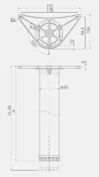 Leg 60x1100 (chrome) mounting drt09 new version 1208963590