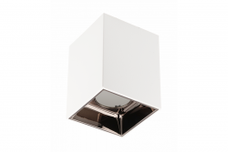 Decor Plafondvalaisin ARIES PC 77x100mm IP20 max 20W neliö valkoinen/musta kromi. 1208963816