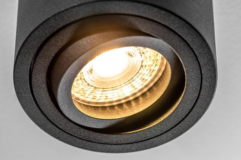 Decoreer Plafondarmatuur AVEIRO BIS alumiini 80x90mm IP20 max 20W pyöreä musta. 1208963838