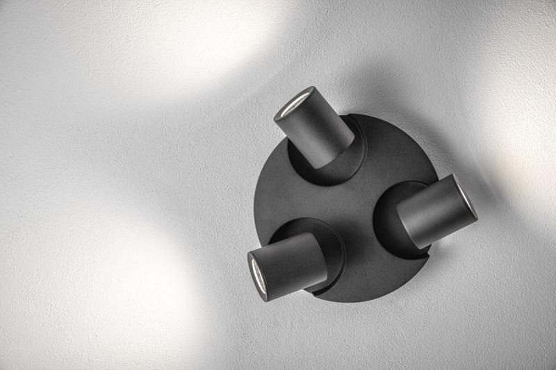 Koriste Kattovalaisin BLINK II max. 250V 50/60 Hz GU10 max. 20W*3 IP 20 kolmoismusta 1208963848