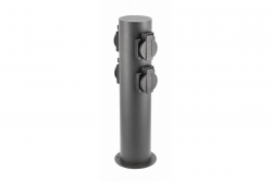Sier Tuinpaal CORTA-P 36 IP54 AC220-240V 50-60Hz 4*Schuko pistorasia max. 3500W pylväs grafiitti. 1208963859