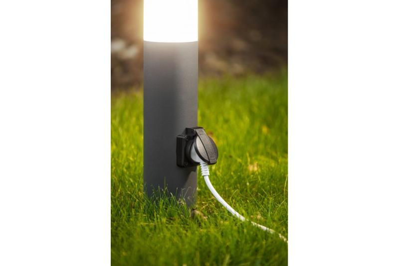 Decor CORTA-P 40 garden lamp E27 MAX.25W IP44 AC220-240V 50-60Hz socket max. 3000W bollard graphite 1208963861