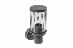 Decor KERTA-A puutarhalamppu E27 MAX.12W IP44 AC220-240V 50-60Hz yksinkertainen seinävalaisin yläosa grafiitti. 1208963906