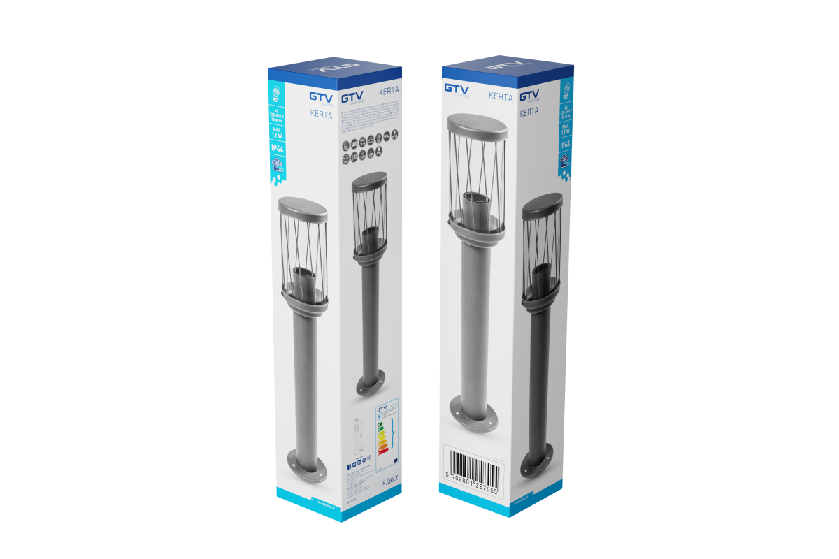 Decor KERTA-P 50 garden light E27 MAX.12W IP44 AC220-240V 50-60Hz bollard  graphite 1208963907 - Productafbeelding 4