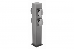 Decoreer Tuinpijl LARGO-P 36 IP44 AC220-240V 50-60Hz 4*schuko-pistorasia max. 3500W pylväs grafiitti. 1208963917