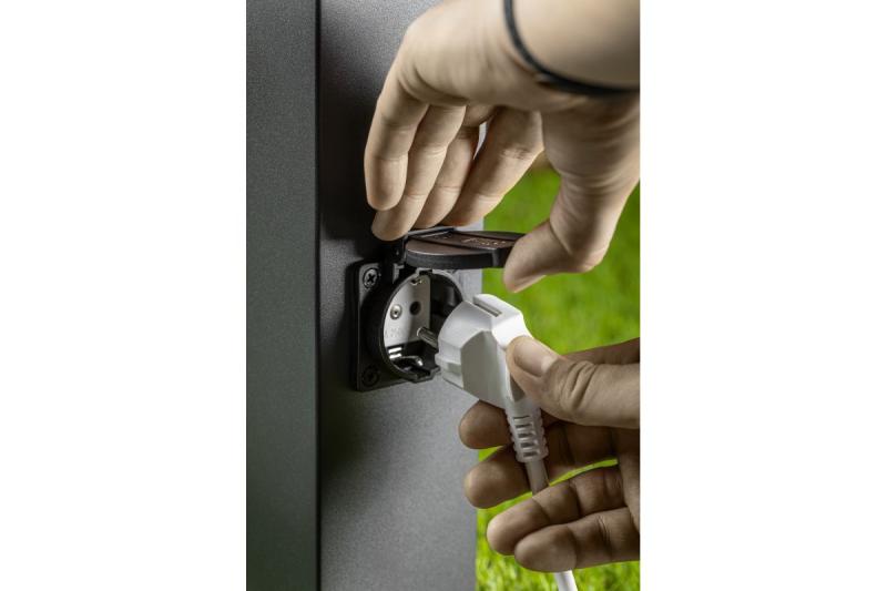 Sier Tuinarmatuur LARGO-P 50 E27 MAX.15W IP44 AC220-240V 50-60Hz max. 2500W asennustolppa grafiitti. 1208963919