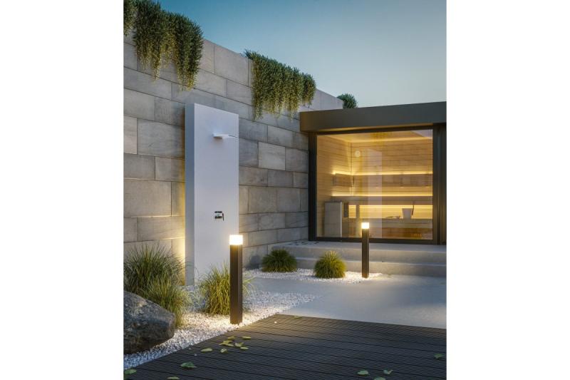 Decor Tuinarmatuur LARGO-P 80 E27 MAX.15W IP44 AC220-240V 50-60Hz asennustolppa grafiitti. 1208963921