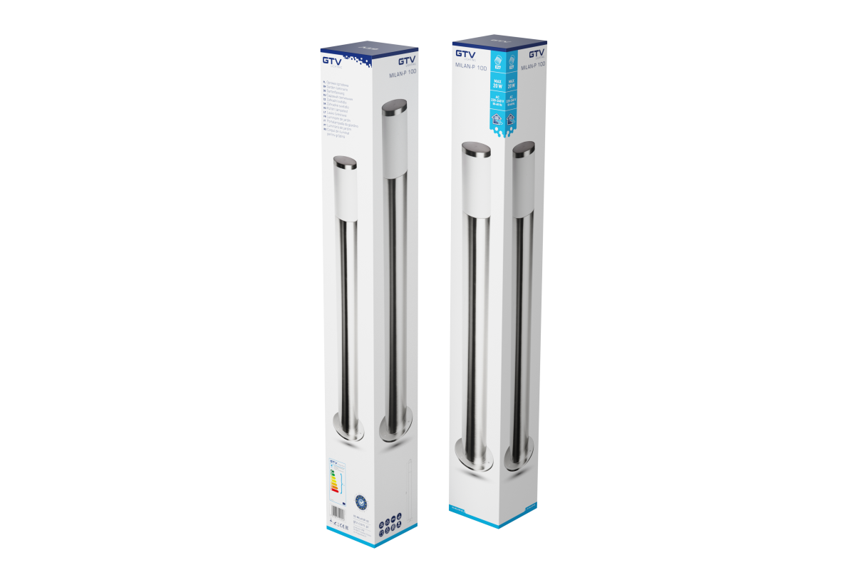 Decor Garden luminaire MILAN-P 100 E27 MAX.40W IP54 AC220-240V 50-60Hz pole inox 1208963943 - Productafbeelding 2