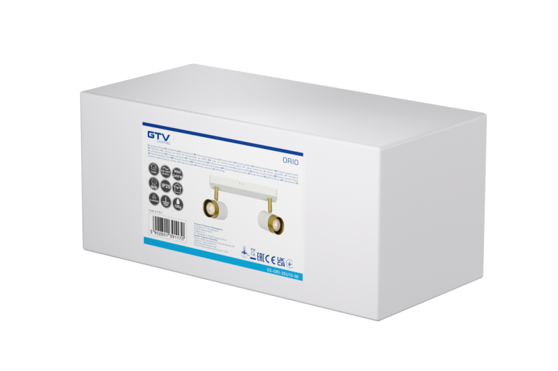 Decor Kattovalaisin ORIO alumiini 24.0x5.5x14.0 IP20 2*GU10 max. 50W pyöreä valkoinen. 1208963964