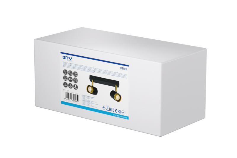 Deco Plafondivalaisin ORIO alumiini 24,0x5,5x14,0 IP20 2*GU10 max. 50W pyöreä musta. 1208963965