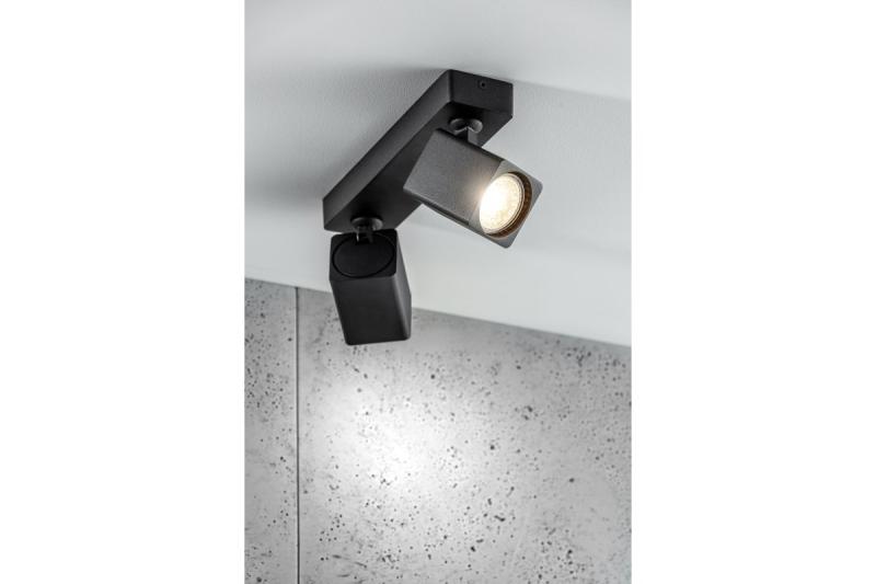 Decor Ceiling fixture  RENO aluminium IP20 max. 20W*2 double square black 1208963980