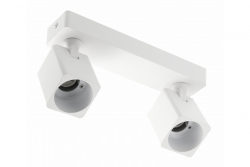 Decoreer plafondarmatuur RENO aluminium IP20 max. 20W*2 kaksoisneliö valkoinen. 1208963981