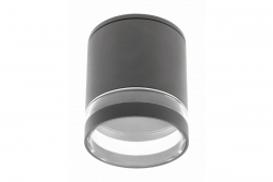Décor plafondarmatuur RIVEN aluminium 102x120 IP54 MAX. 35W rond grafiet. 1208963984