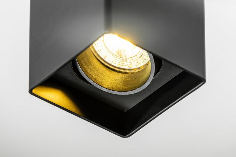 Decor Plafondlamp armatuur RESTO PC 80x80x125mm IP20 max 20W neliskulmainen musta. 1208963987