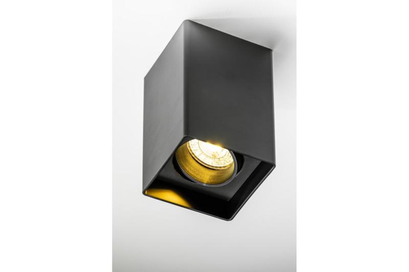 Decor Plafondlamp armatuur RESTO PC 80x80x125mm IP20 max 20W neliskulmainen musta. 1208963987