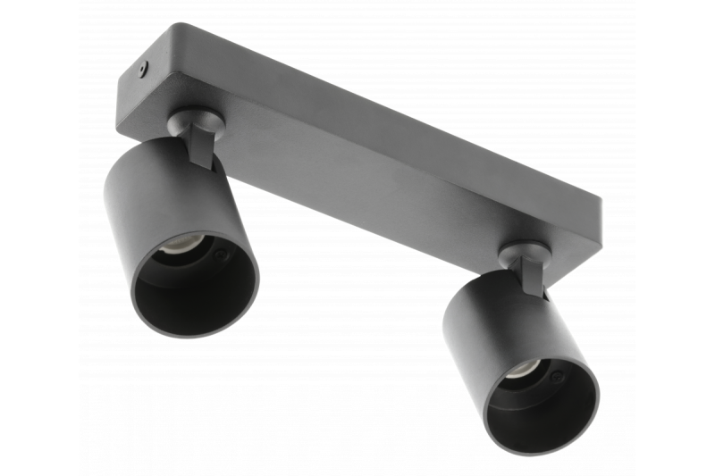 Decor Plafondlamp SANTO aluminium IP20 max. 20W*2 dubbel rond zwart. 1208963997