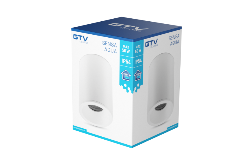 Decor SENSA AQUA kattovalaisin alumiini 85x115 IP54 max 50W pyöreä valkoinen. 1208964007