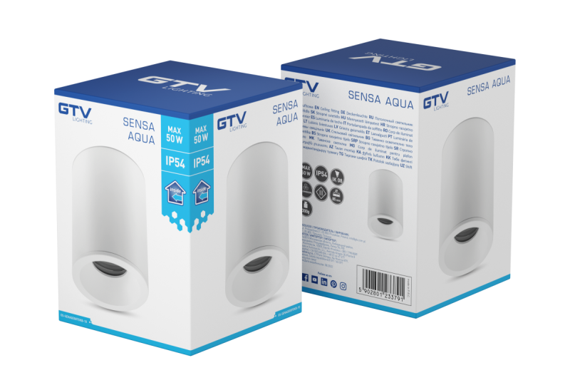 Decor SENSA AQUA kattovalaisin alumiini 85x115 IP54 max 50W pyöreä valkoinen. 1208964007