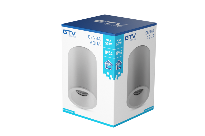 Decor SENSA AQUA kattovalaisin alumiini 85x115 IP54 max 50W pyöreä harmaa. 1208964008