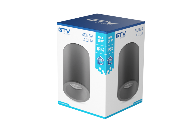 DECOR SENSA AQUA kattovalaisin, alumiini, 85x115, IP54, enintään 50W, pyöreä, musta. 1208964009