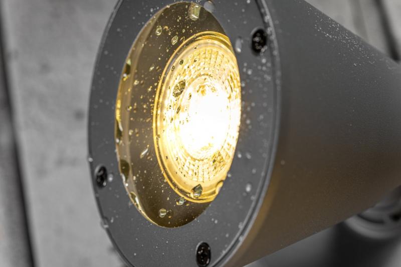 Decoratieve Tuinarmatuur LUSTINO-D GU10 MAX.20W IP44 AC220-240V 50-60Hz wandlamp voor onderaan de muur, grafiet. 1208964032