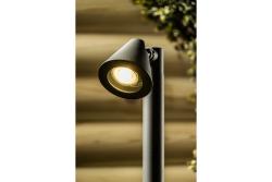 Décor Puutarhavalaisin LUSTINO-P 50 GU10 MAX.20W IP44 AC220-240V 50-60Hz asennustolppa grafiitti. 1208964033