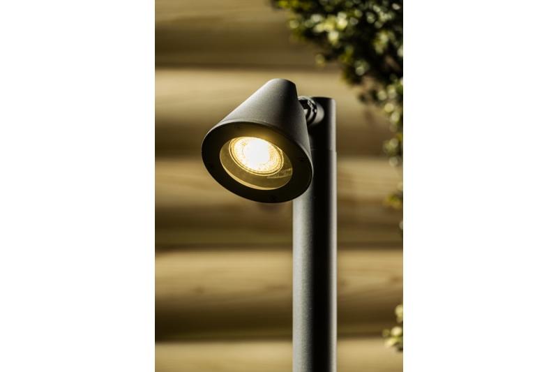 Decoratieve Tuinarmatuur LUSTINO-P 80 GU10 MAX.20W IP44 AC220-240V 50-60Hz asennuspylväs grafiitti. 1208964034