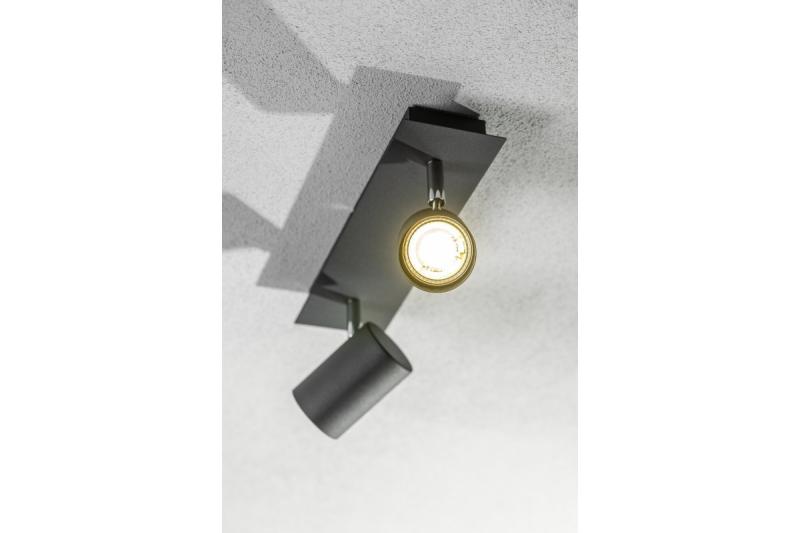 Decor Ceiling luminaire VENETO IP20 max. 20W 2 x GU10 round black 1208964038