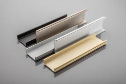 Aluminum profile, handleless system VELLO with LED function, C, silver, length 4.10 m 1208964212